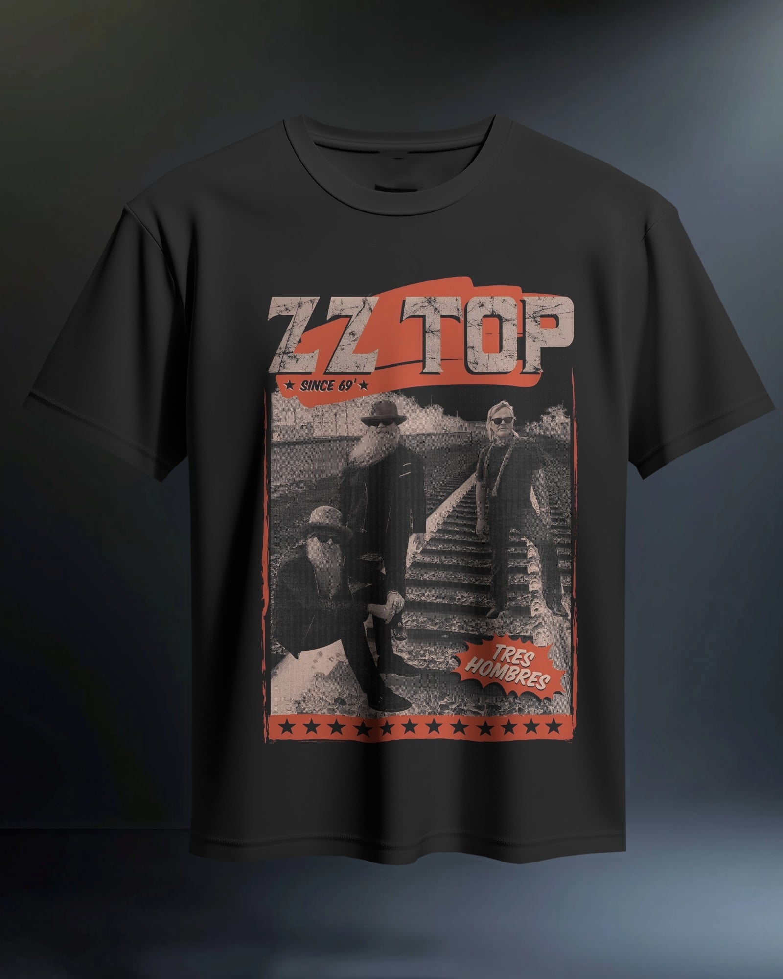 POLO REGULAR FIT BANDA DE ROCK ZZ TOP 011 - 1