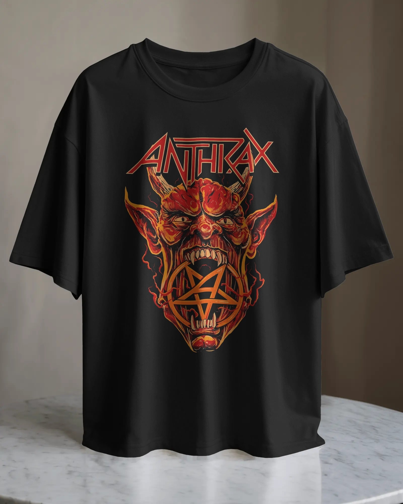 POLO OVERSIZE BANDA THRASH METAL ANTHRAX 014 - 1