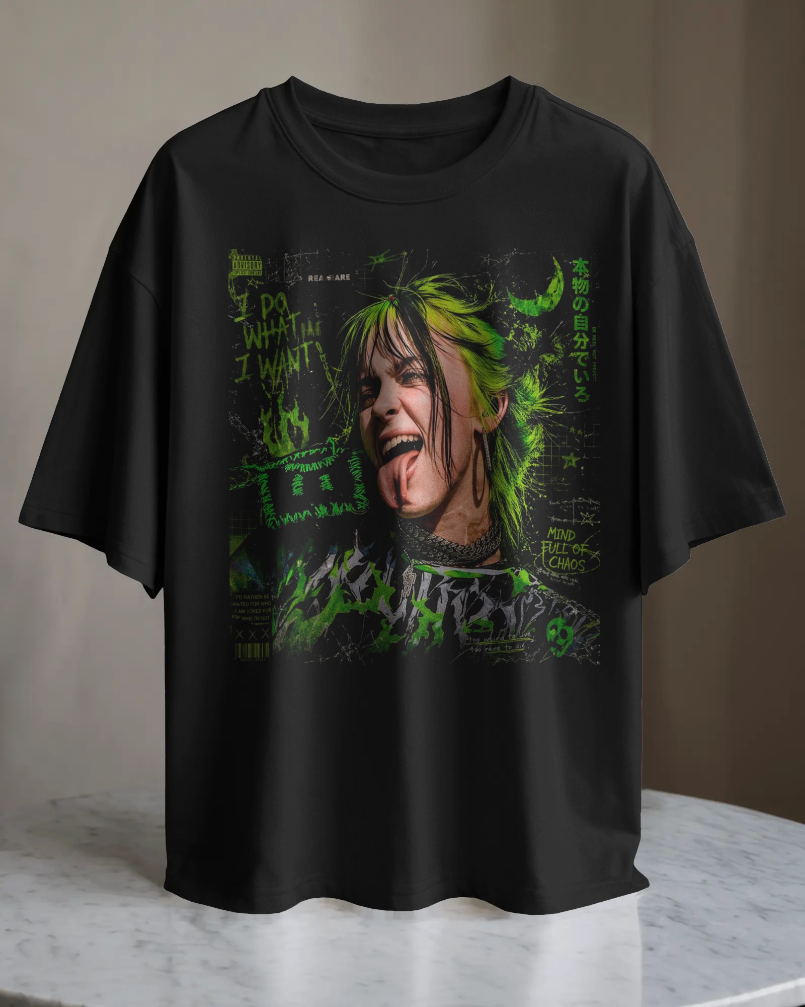 POLO OVERSIZE CANTANTE BILLIE EILISH 013 - 1