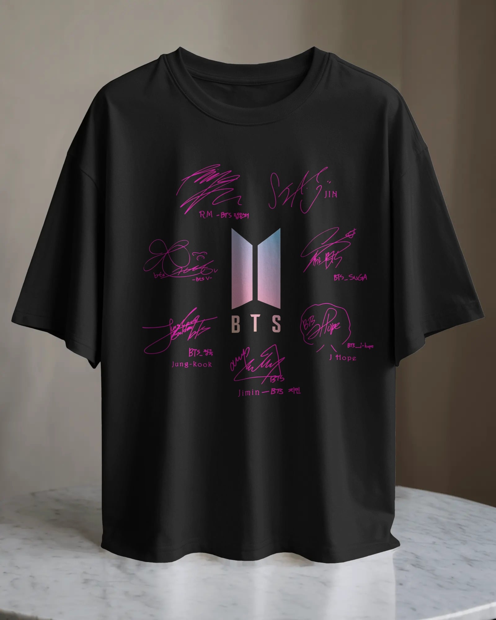 POLO OVERSIZE BTS GRUPO MUSICAL 013 - 1