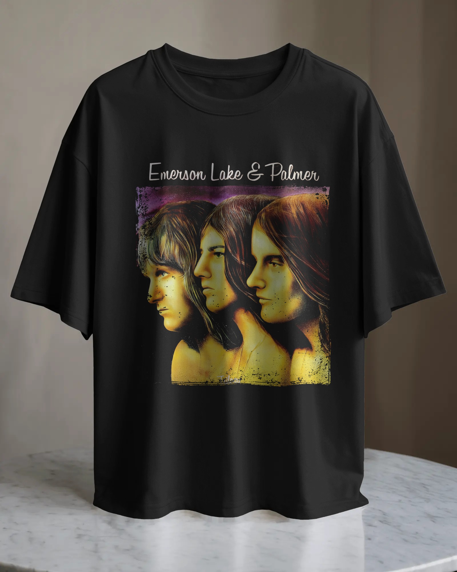 POLO OVERSIZE BANDA DE ROCK EMERSON, LAKE Y PALMER 012 - 1