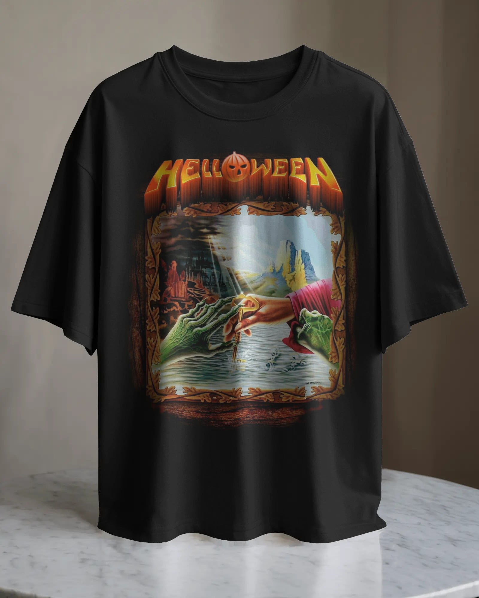 POLO OVERSIZE BANDA METAL HELLOWEEN 014 - 1