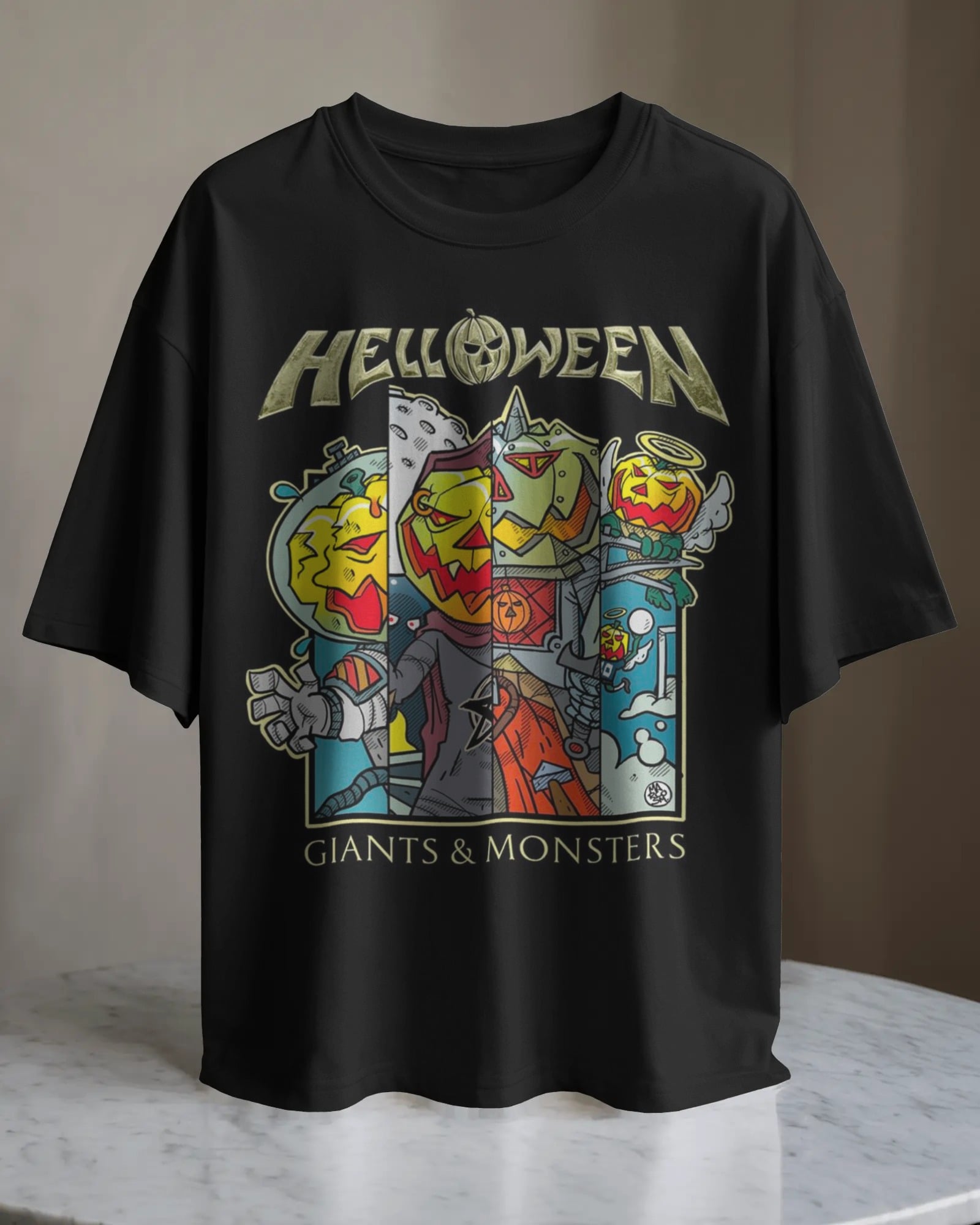 POLO OVERSIZE BANDA POWER METAL HELLOWEEN 015 - 1