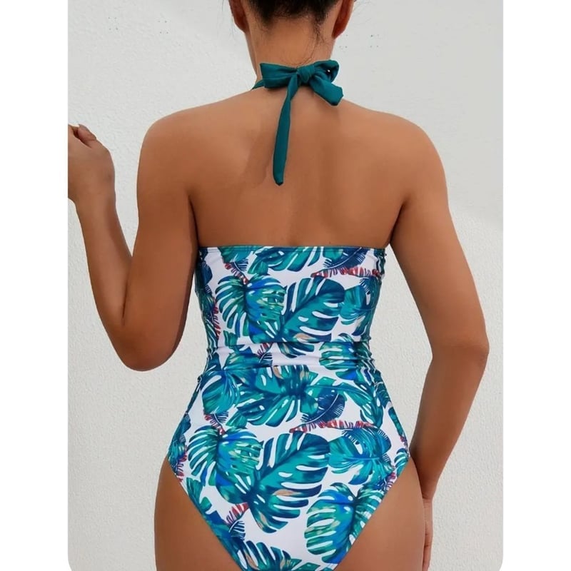 ROPA DE BAÑO LICRA MUJER TURQUESA ENTERO CON COPA ERGONÓMICA - 4