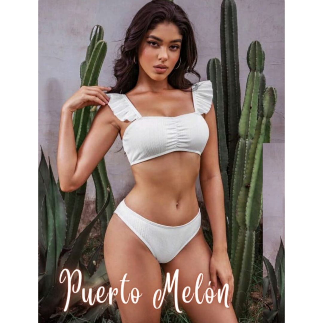 PUERTO MELÓN | BIKINI BLANCO CON COPA Y FORRO INTERNO - 1