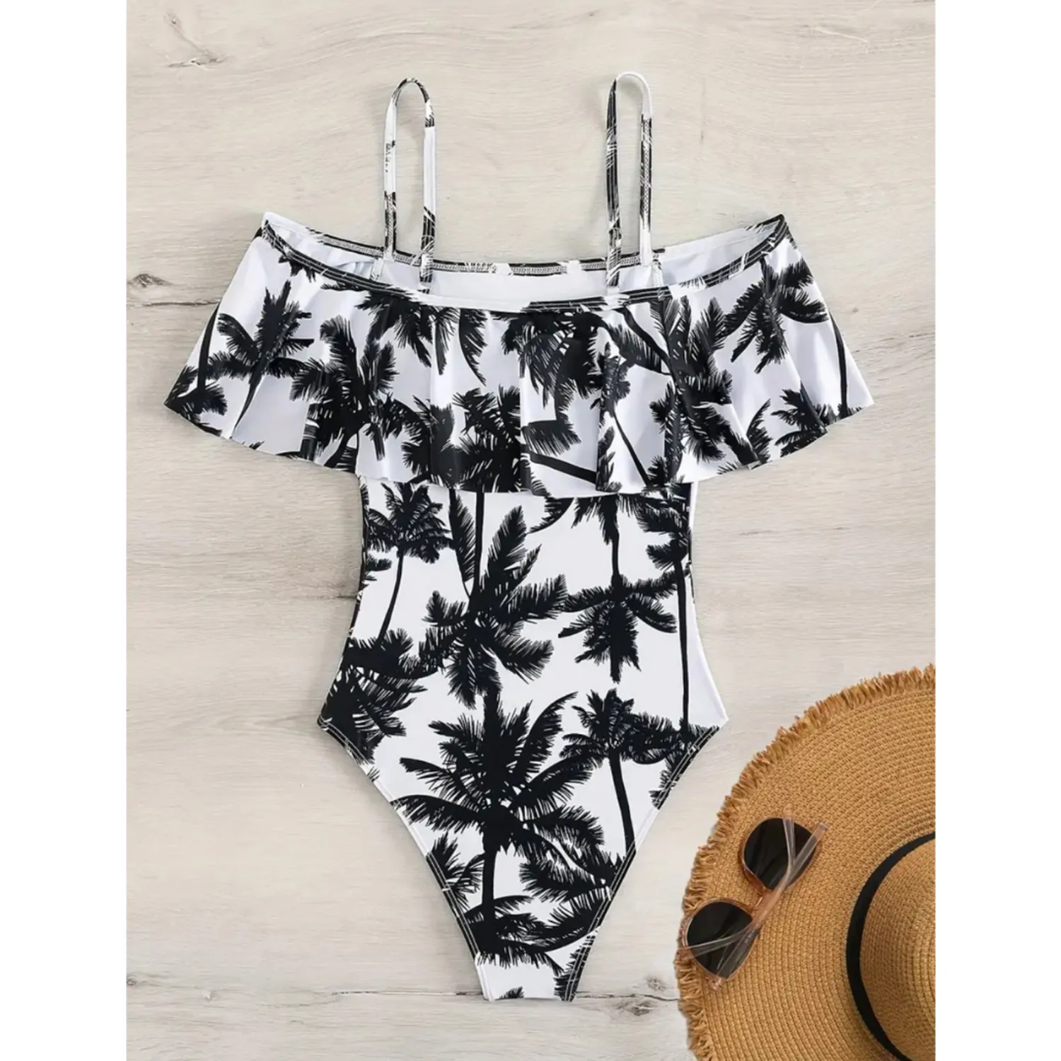 PUERTO MELÓN | TRAJE DE BAÑO RUMBERA ENTERIZO BLANCO CON COPA Y FORRO INTERNO - 2