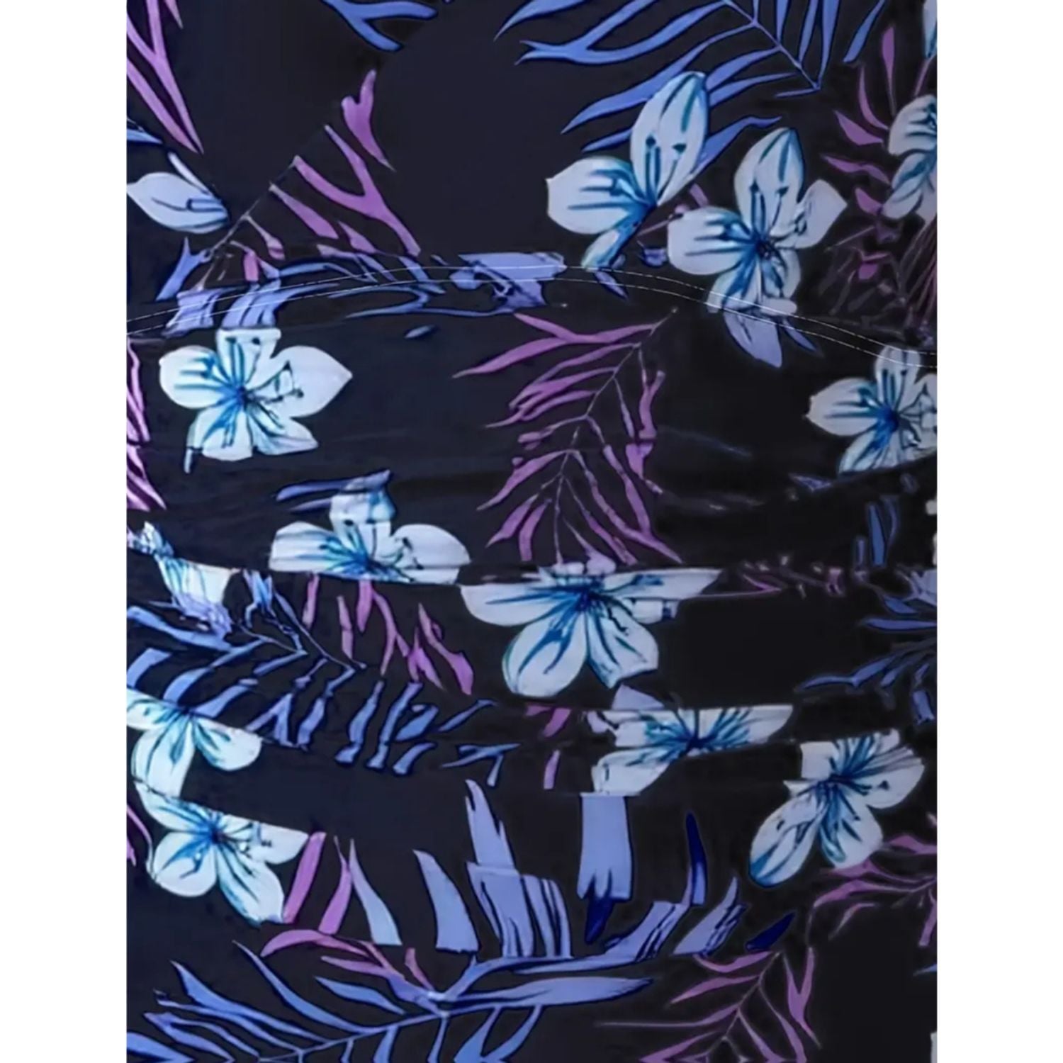 PUERTO MELÓN | TRAJE DE BAÑO ENTERIZO AZUL FLORAL CON COPA Y FORRO INTERNO - 3