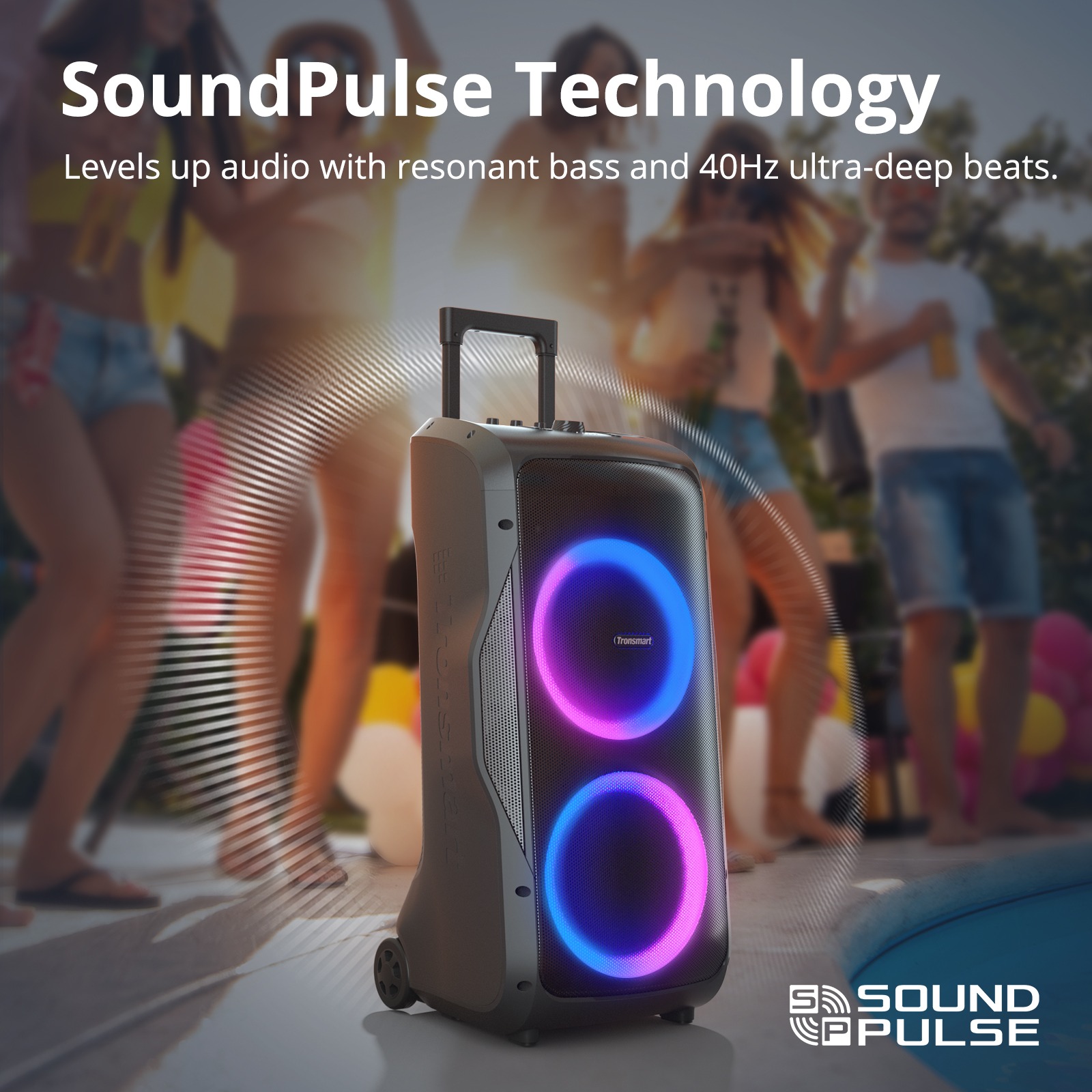 PARLANTE TRONSMART HALO 300 PARTY SPEAKER 240W - NEGRO - 5