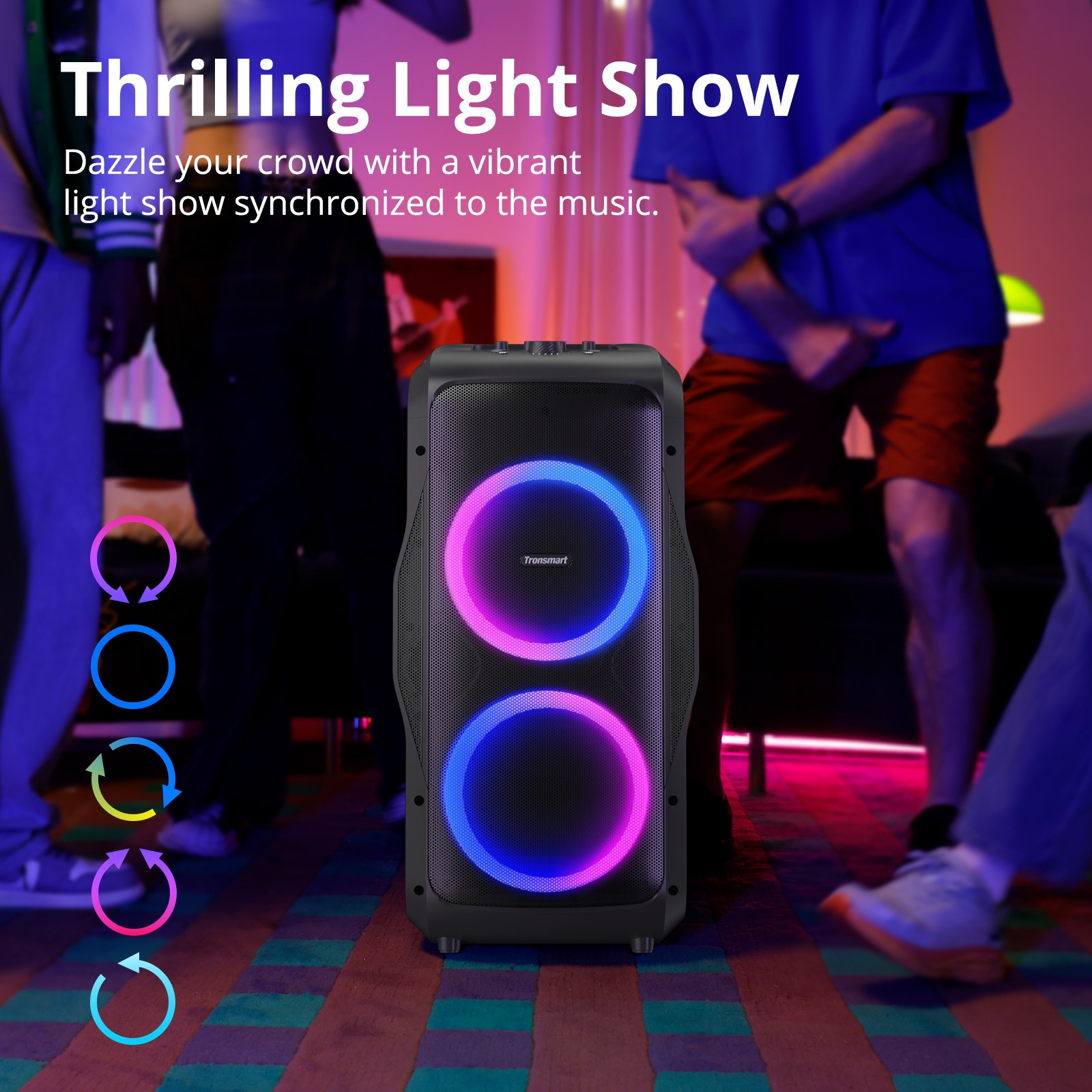 PARLANTE TRONSMART HALO 300 PARTY SPEAKER 240W - NEGRO - 6
