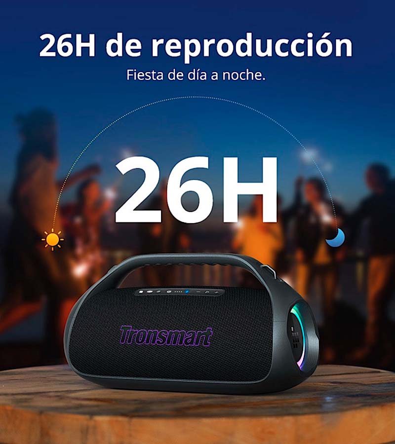 PARLANTE TRONSMART BANG 2 SPEAKER 90W 26HRS – NEGRO - 3