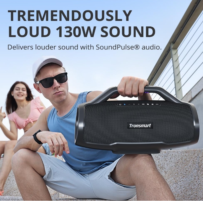 PARLANTE TRONSMART BANG MAX BLUETOOTH 130W IPX6 24HRS – NEGRO - 5