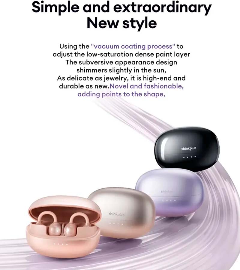 AUDIFONO LENOVO OWS EARBUDS LK6 25HRS TACTIL - ROSADO - 2