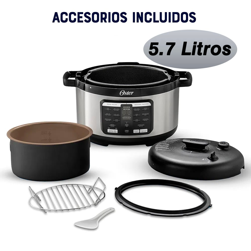 MULTI OLLA OSTER CKSTPCECOV57-053 5.7 L OVALADA Y 15 FUNCIONES CKSTPCECOV57 - 2