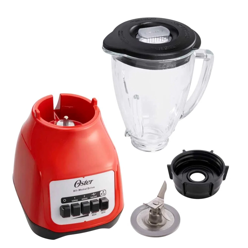 LICUADORA OSTER BLSTKAGRPB VASO DE VIDRIO ROJO - 3