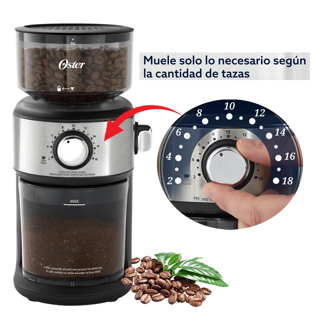 MOLINILLO DE CAFE OSTER 18 CONFIGURACIONES BVSTBMH24-053 - 2
