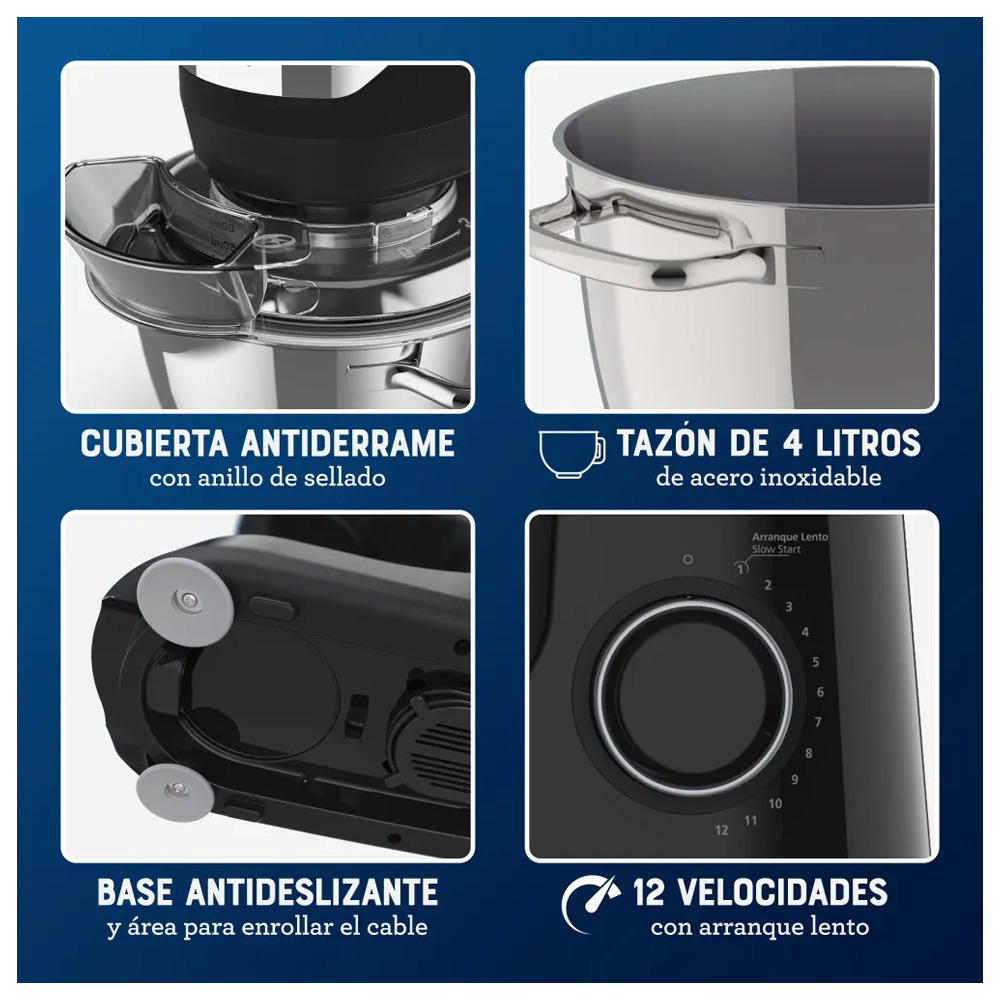 BATIDORA PLANETARIA OSTER FPSTSMPL2B BOLW 4L 850W - 3