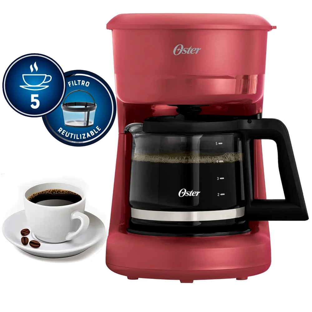 CAFETERA OSTER BVSTDCS51R CON FILTRO REUTILIZABLE 5 TAZAS - 2