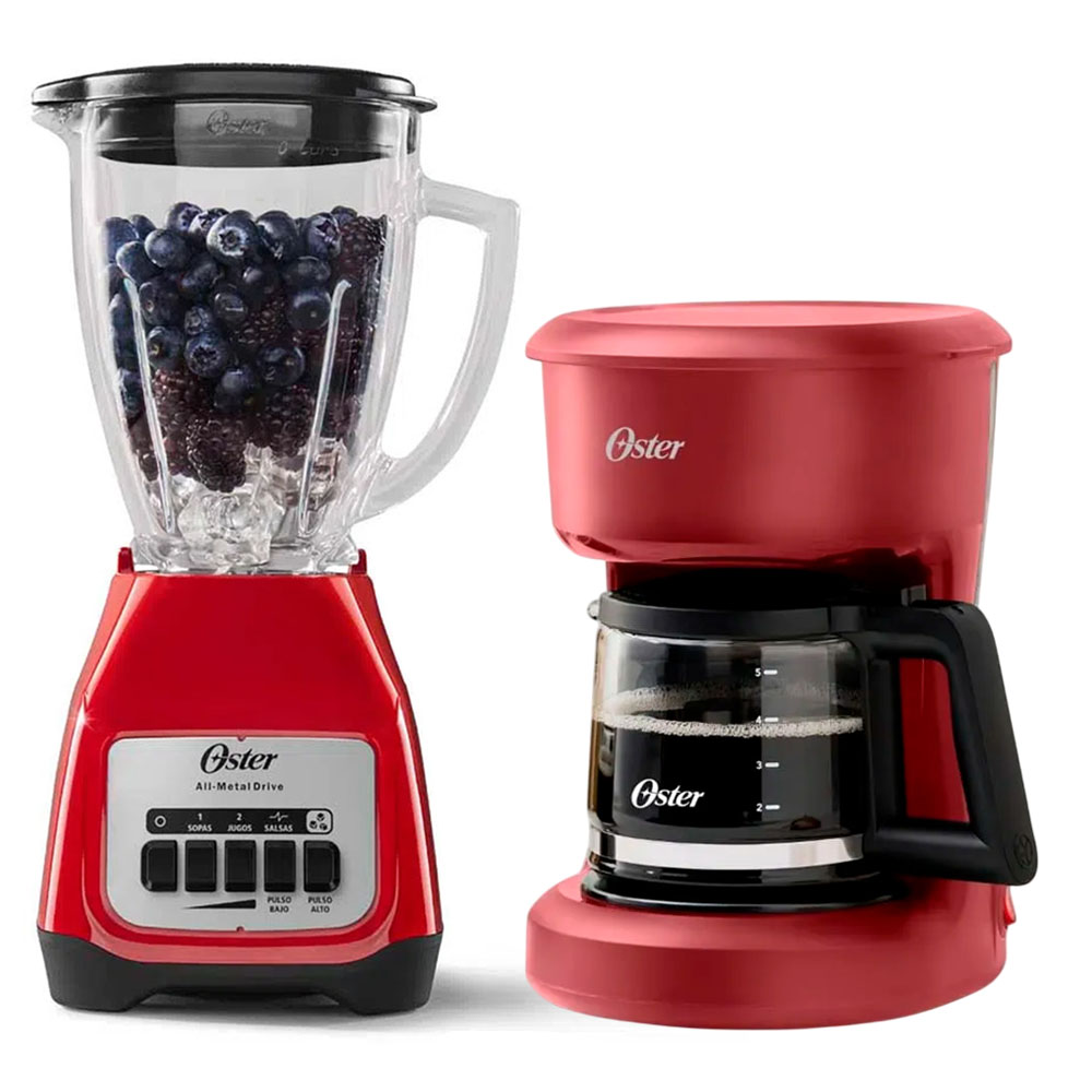COMBO OSTER LICUADORA BLSTKAG-RPB 1.5 LITROS + CAFETERA CON FILTRO - 1