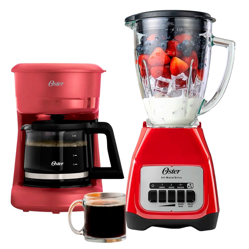 COMBO OSTER LICUADORA BLSTKAG-RPB 1.5 LITROS + CAFETERA CON FILTRO - 2
