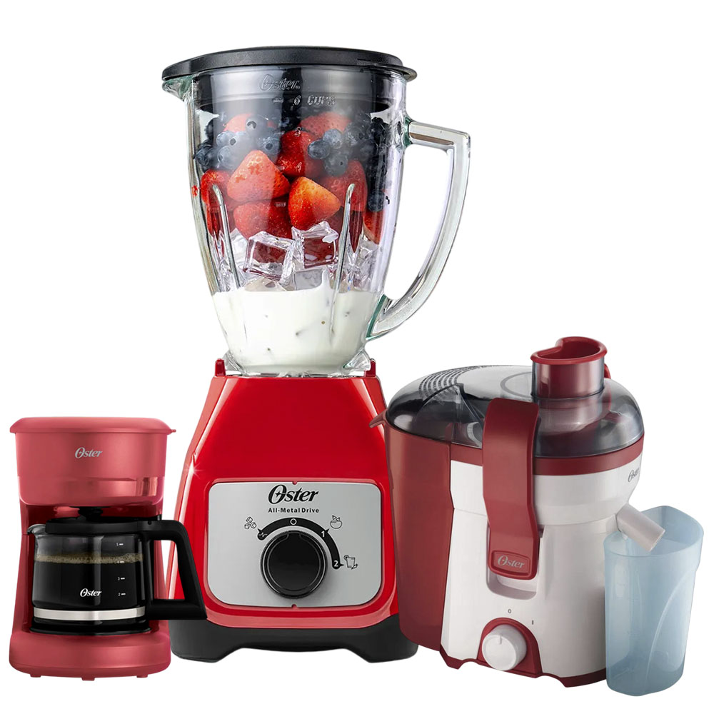 COMBO OSTER LICUADORA BLSTKAG-RRD + CAFETERA 5 TZ + EXTRACTOR DE JUGOS - 2