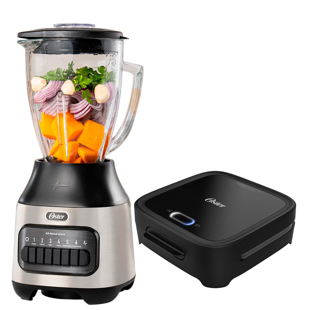 COMBO LICUADORA OSTER BLSTPEG-NPB 1.5 LITROS + SANDWICHERA PLATOS HONDOS CKSTSM400 - 1