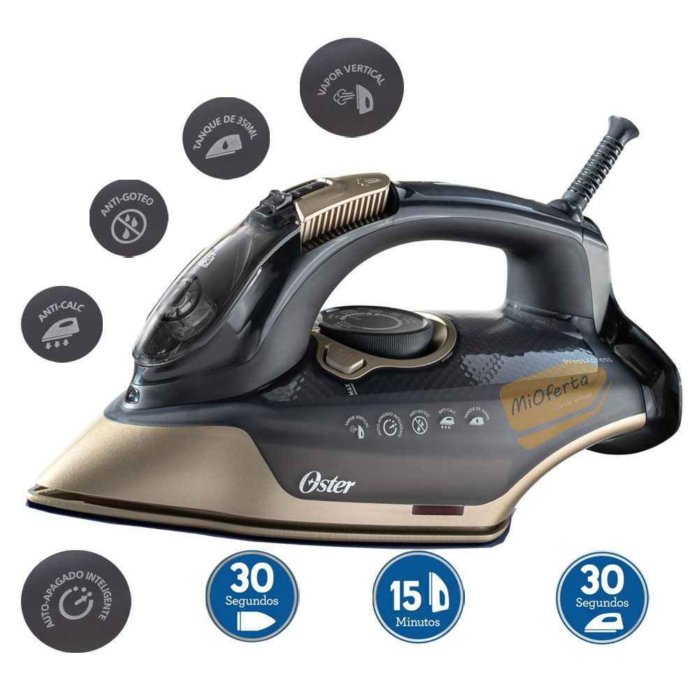 COMBO LICUADORA OSTER BLSTPEG-NPB 6 VELOCIDADES + PLANCHA SUELA DE CERÀMICA GCSTPX9000B - 8