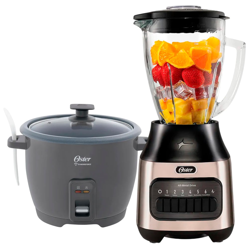 COMBO OSTER LICUADORA 1.5 LITROS BLSTPEG-NPB + OLLA ARROCERA DE 1.8 L CKSTRCB10DFSKE - 1