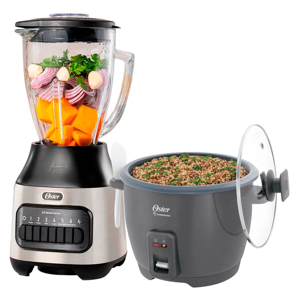 COMBO OSTER LICUADORA 1.5 LITROS BLSTPEG-NPB + OLLA ARROCERA DE 1.8 L CKSTRCB10DFSKE - 2