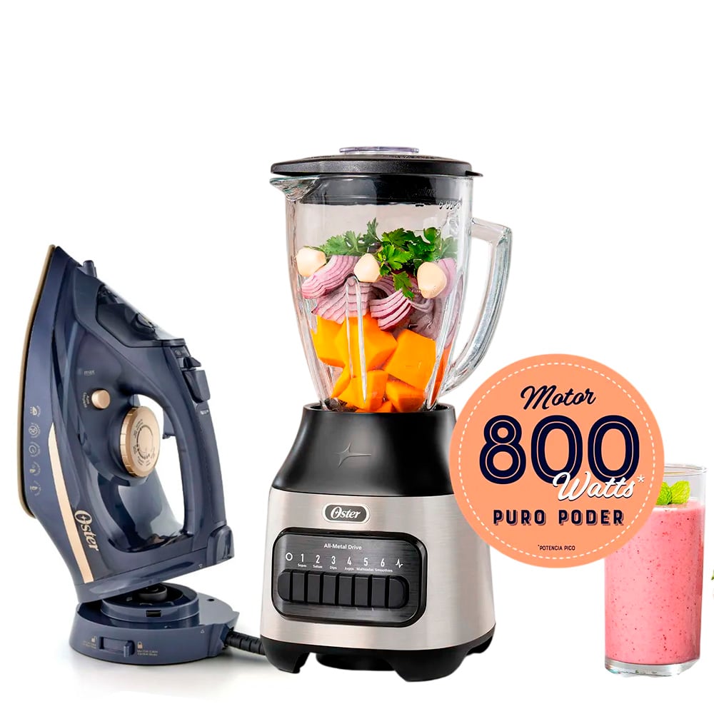 COMBO LICUADORA OSTER BLSTPEG-NPB + PLANCHA INALÀMBRICA GCSTCC5000 - 1