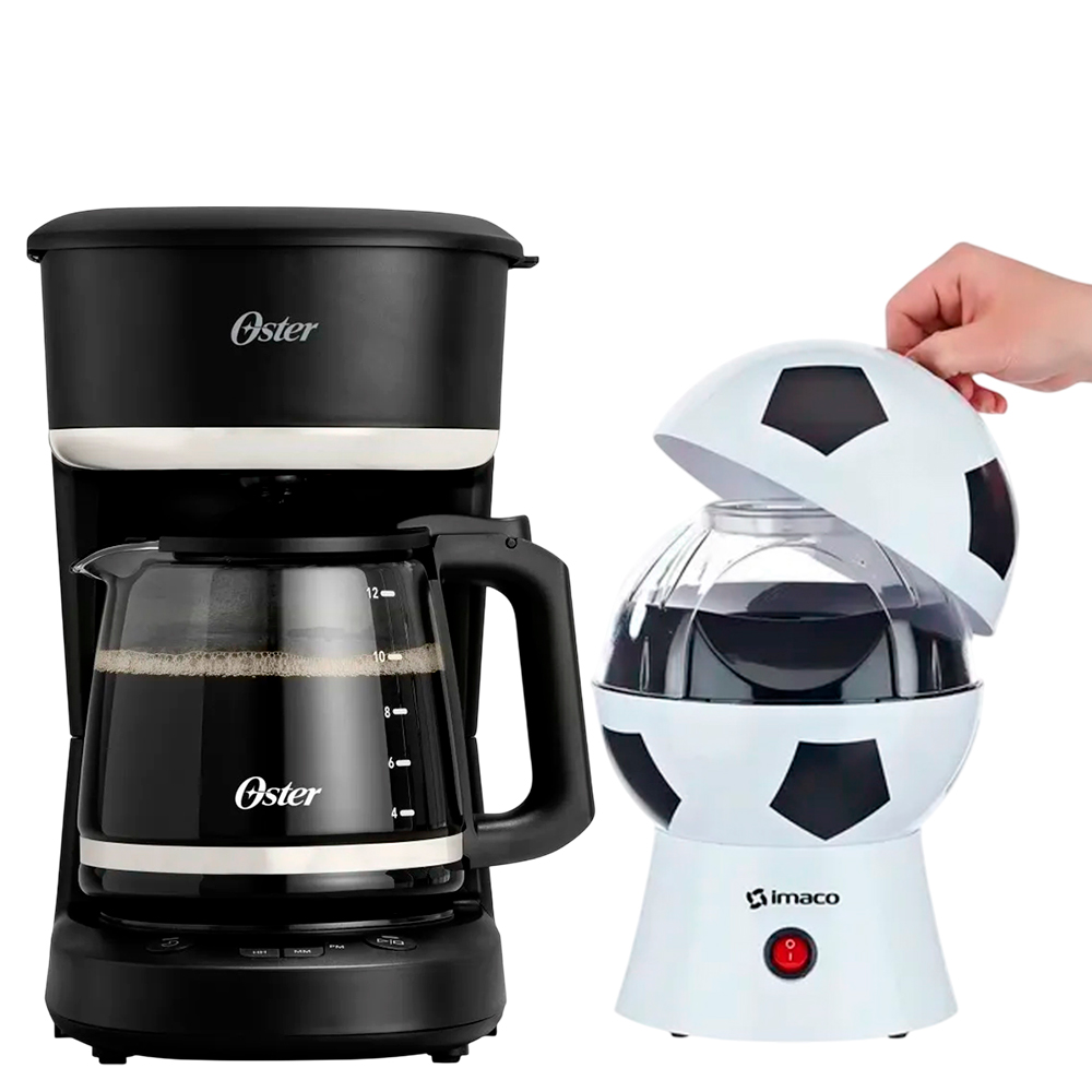 CAFETERA OSTER PROGRAMABLE DE 12 TZA BVSTDCP121B + MÁQUINA DE POP CORN IMACO - 2
