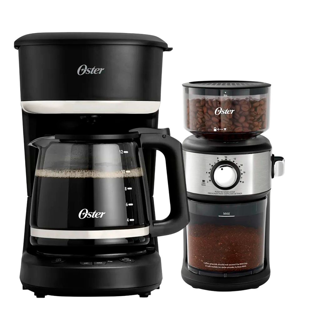 CAFETERA OSTER PROGRAMABLE DE 12 TZA  BVSTDCP121B + MOLINILLO DE CAFÈ AUTOMÀTICO - 1