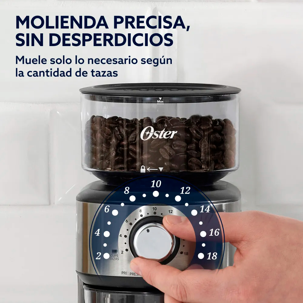 CAFETERA OSTER PROGRAMABLE DE 12 TZA  BVSTDCP121B + MOLINILLO DE CAFÈ AUTOMÀTICO - 6