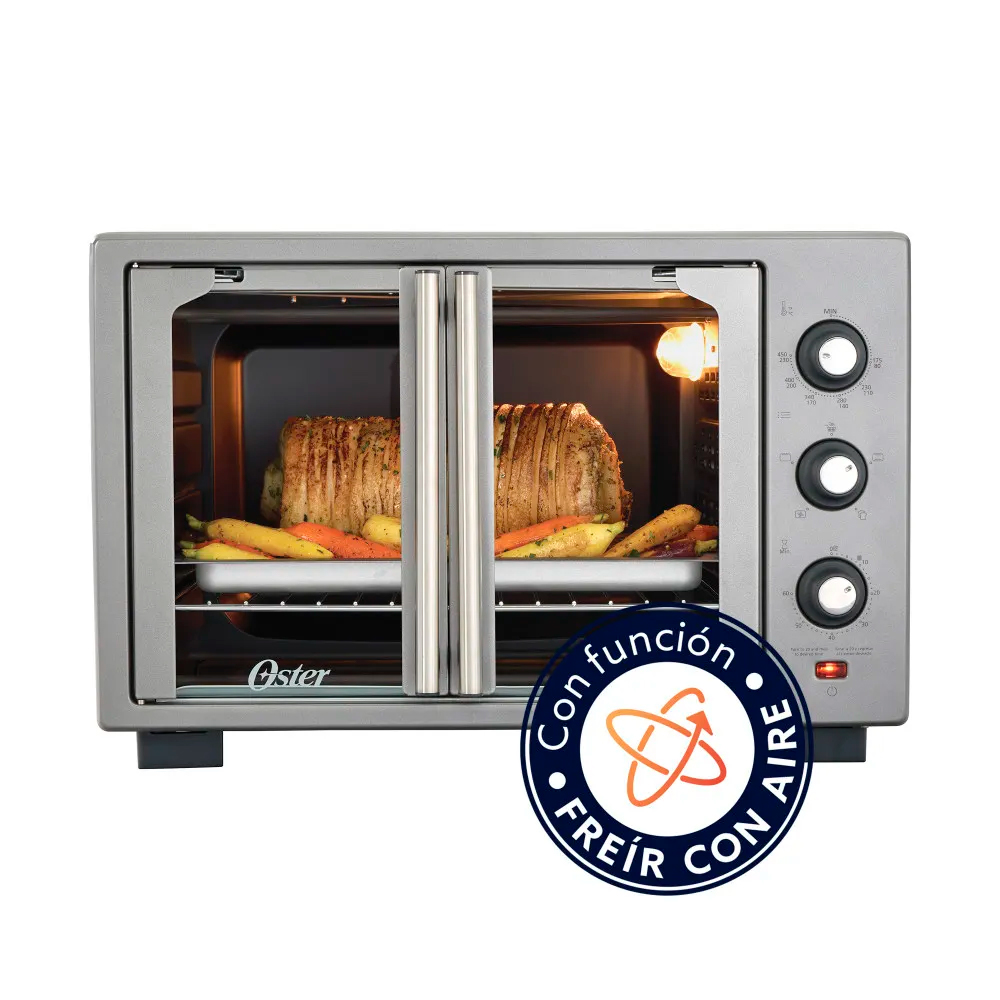 HORNO DE 35 LITROS CON FREIDORA DE AIRE Y PUERTAS FRANCESAS OSTER TSSTTV35FDMAFNS - 1