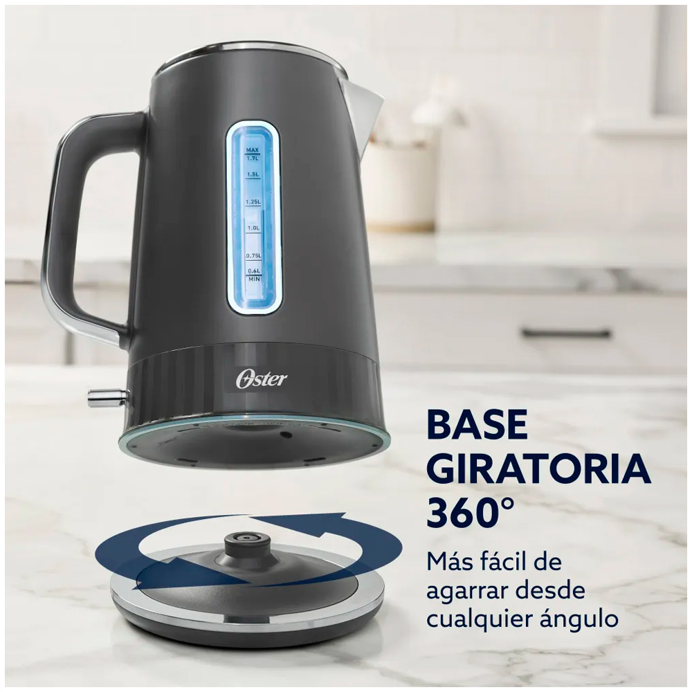 HERVIDOR ELÉCTRICO OSTER 1.7 LITROS BVSTKT8107GR ILUMINACION AL HERVIR - 5