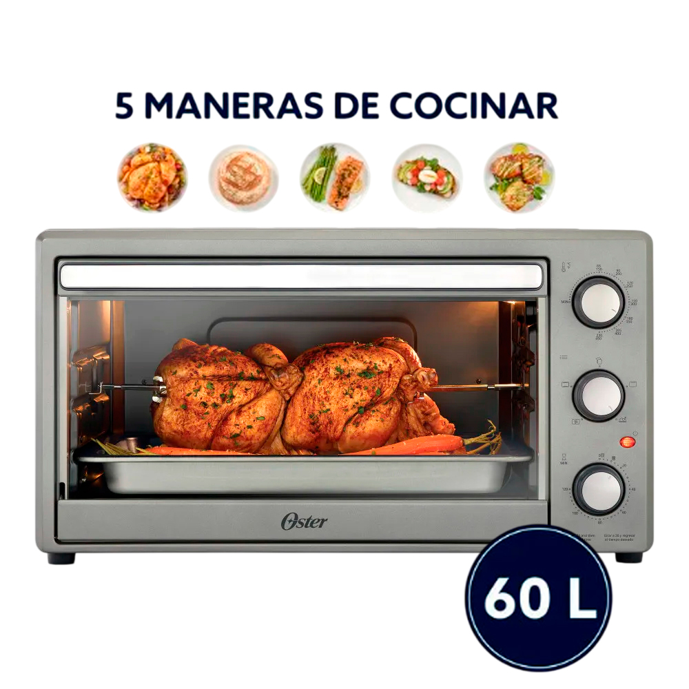 HORNO ELECTRICO DE 60 L CON ROTISERO TSSTTV60MNS OSTER - 1