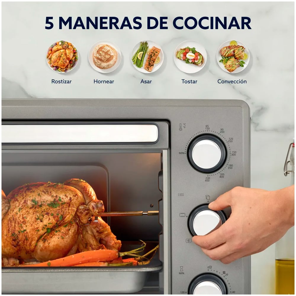 HORNO ELECTRICO DE 60 L CON ROTISERO TSSTTV60MNS OSTER - 2