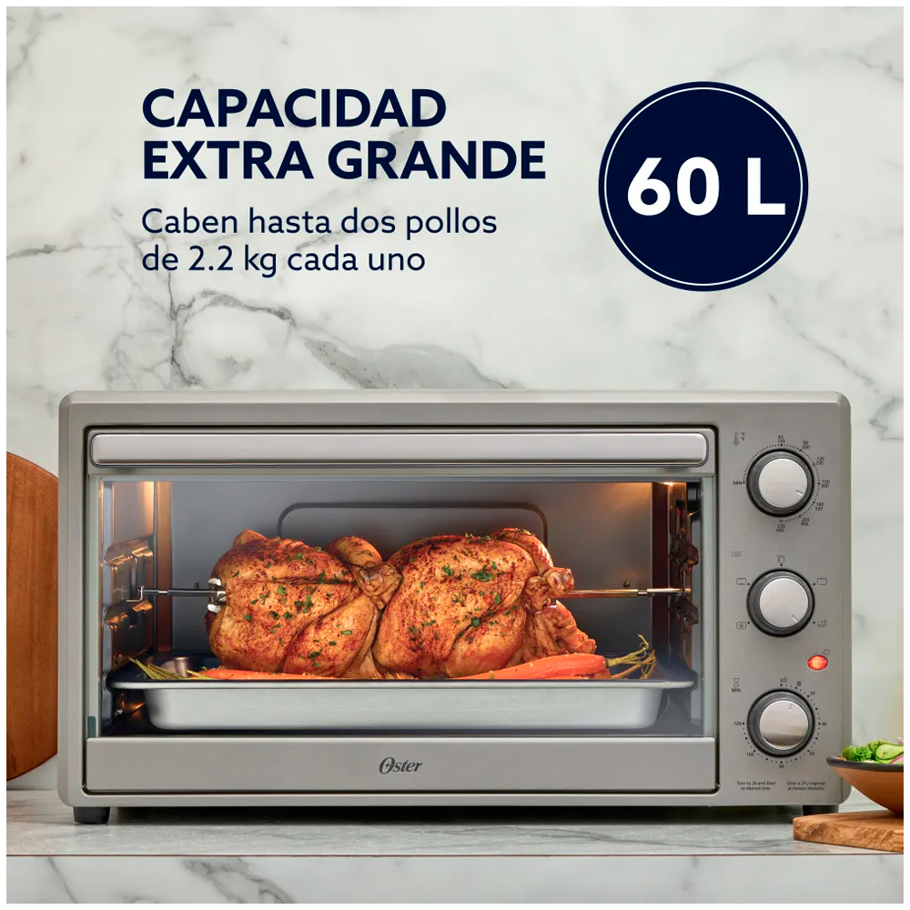 HORNO ELECTRICO DE 60 L CON ROTISERO TSSTTV60MNS OSTER - 4