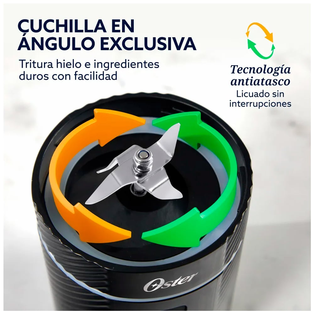 LICUADORA PORTÁTIL RECARGABLE USB GOMAX BLSTGFP-B20 OSTER 500 ML - 4