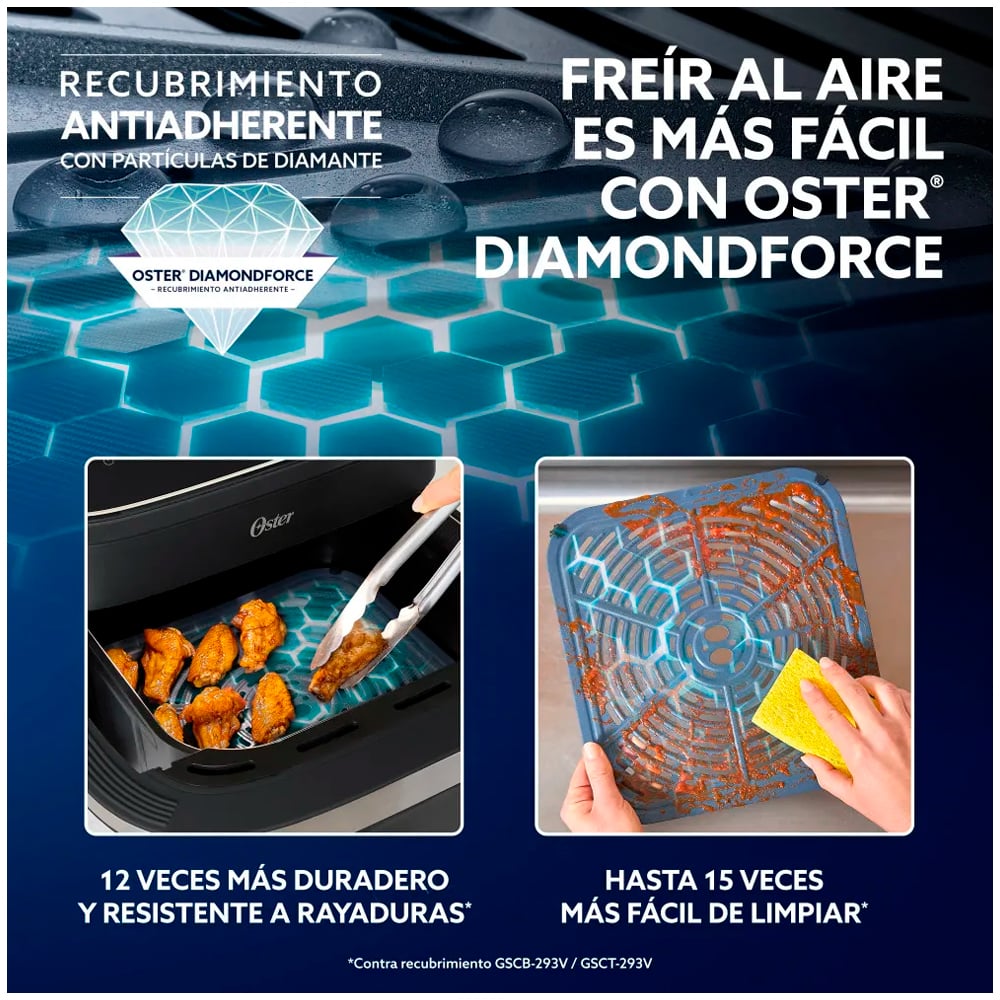 FREIDORA DE AIRE OSTER 8 EN 1 CKSTAF10UW110 ULTRACRISP XL 10 LITROS - 6