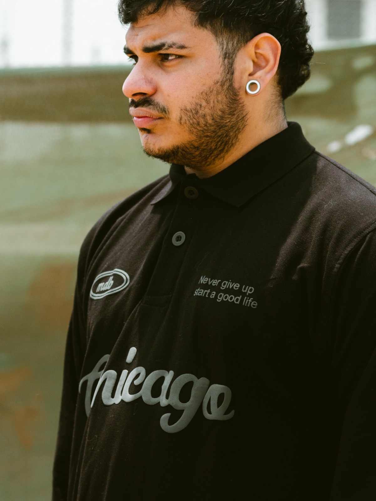 POLO CAMISERO NEGRO RETRO CHICAGO - 1