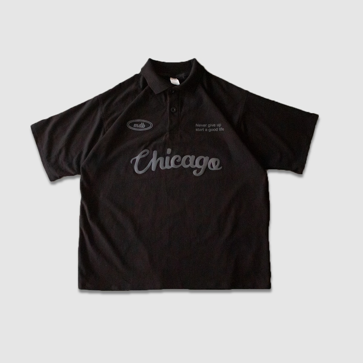 POLO CAMISERO NEGRO RETRO CHICAGO - 2