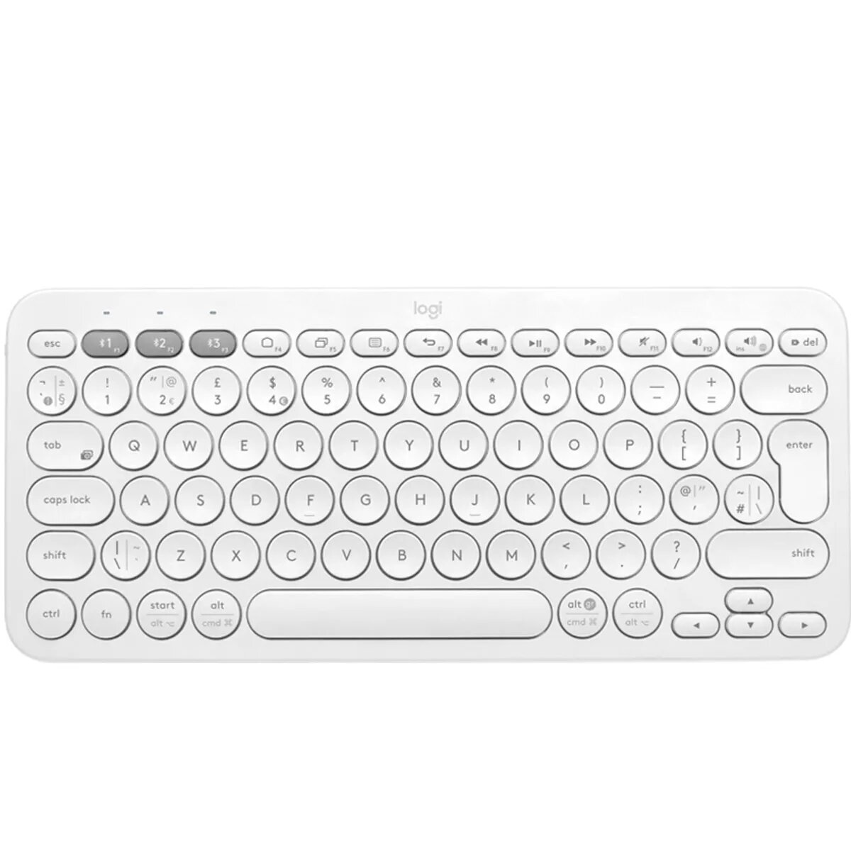 TECLADO LOGITECH PEBBLE 2 K380S BLUETOOTH/WIRELESS SP WHITE - 3