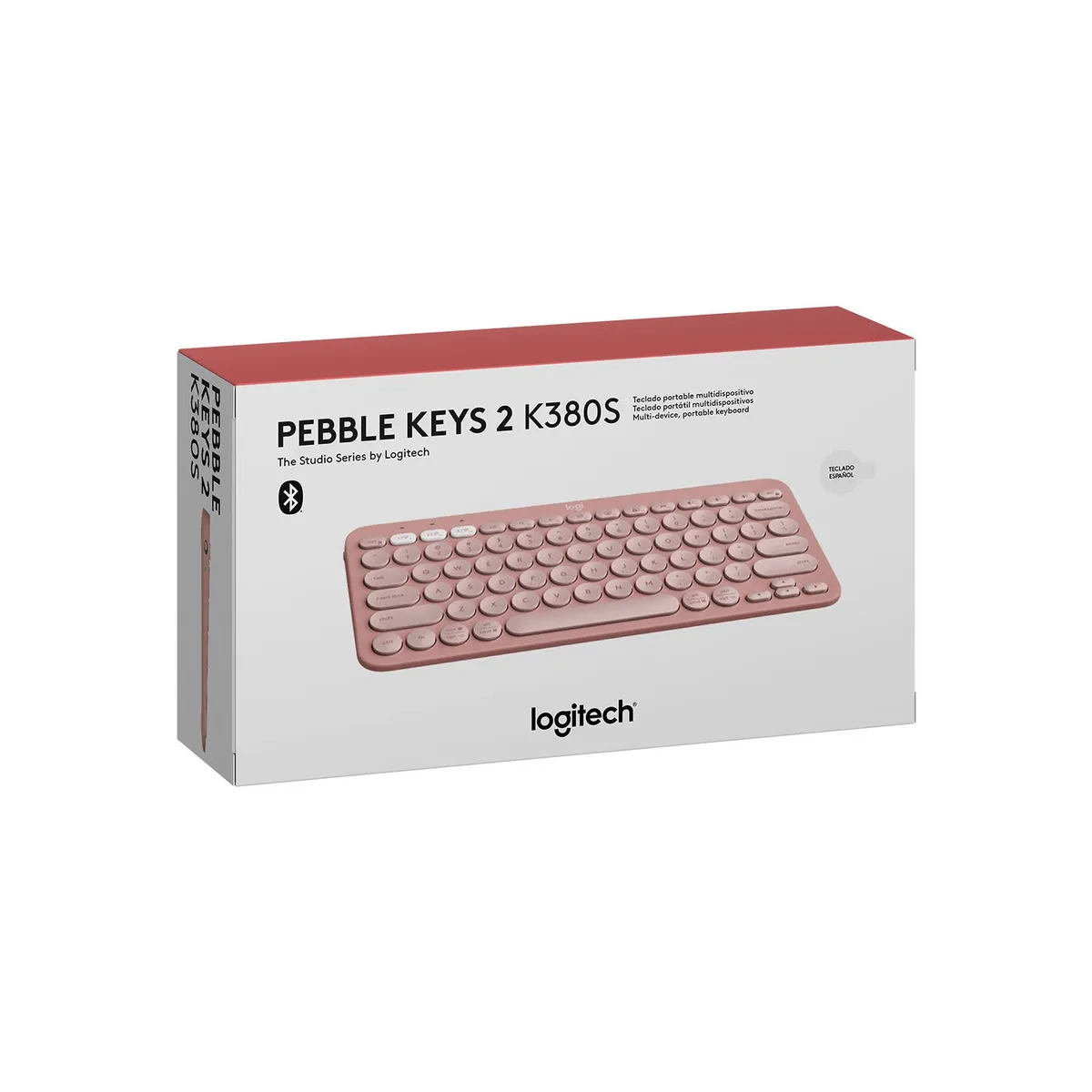 TECLADO LOGITECH PEBBLE 2 K380S BLUETOOTH/WIRELESS SP ROSE - 1