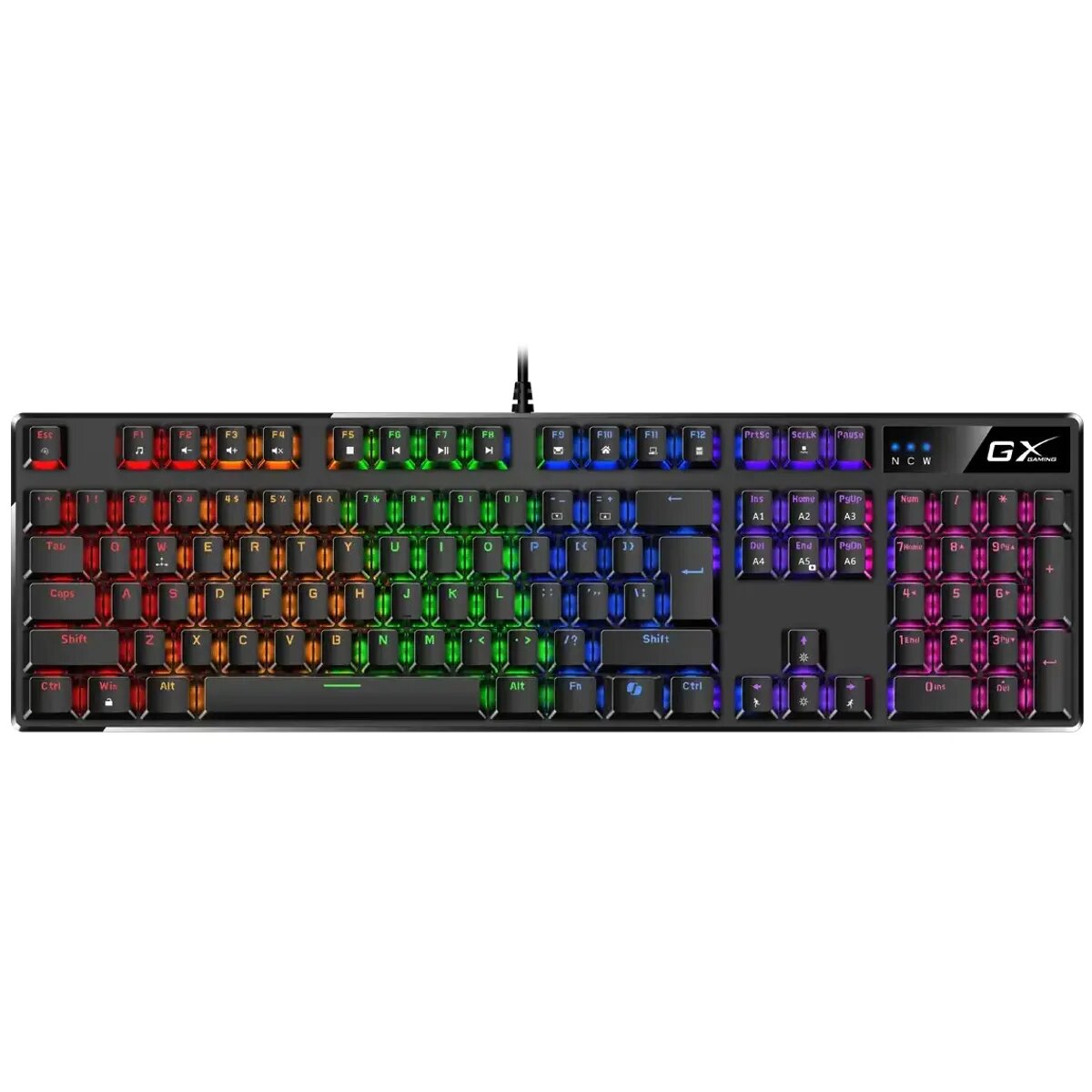 TECLADO GENIUS GX SCORPION K12 GAMING RGB LED MECHANICAL USB AI BROWN SWITCH BLACK - 4