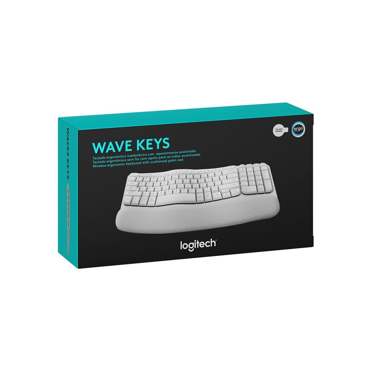 TECLADO LOGITECH ERGO WAVE WIRELESS BOLT/ BT/ SP WHITE - 1