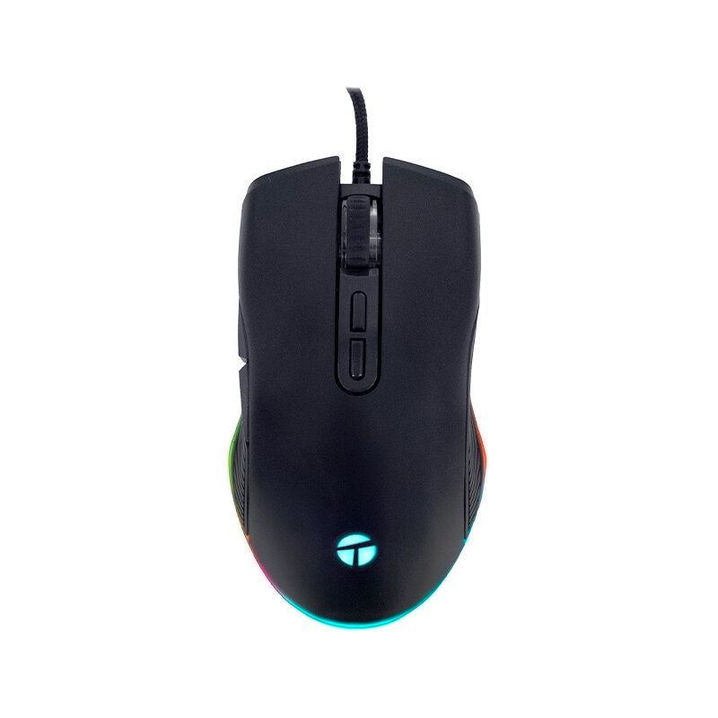 MOUSE GAMER TEROS TE-1233G, DPI HASTA 7200, RGB,7 BOTONES, USB, NEGRO - 1