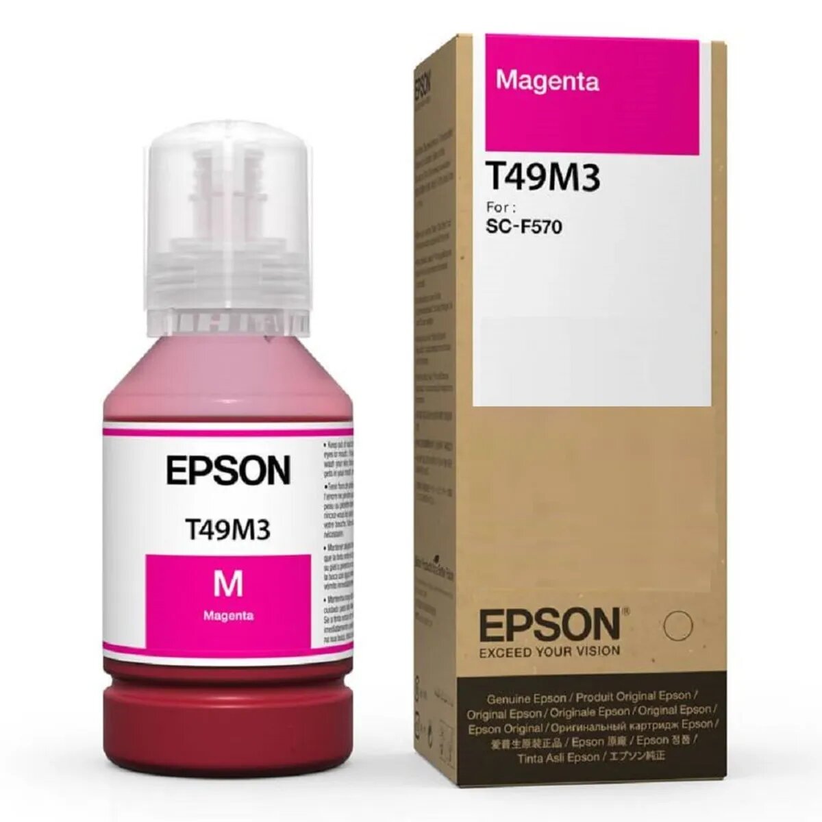 TINTA DE SUBLIMACIÓN EPSON T49M3 COLOR MAGENTA PARA F170 F570 - 1