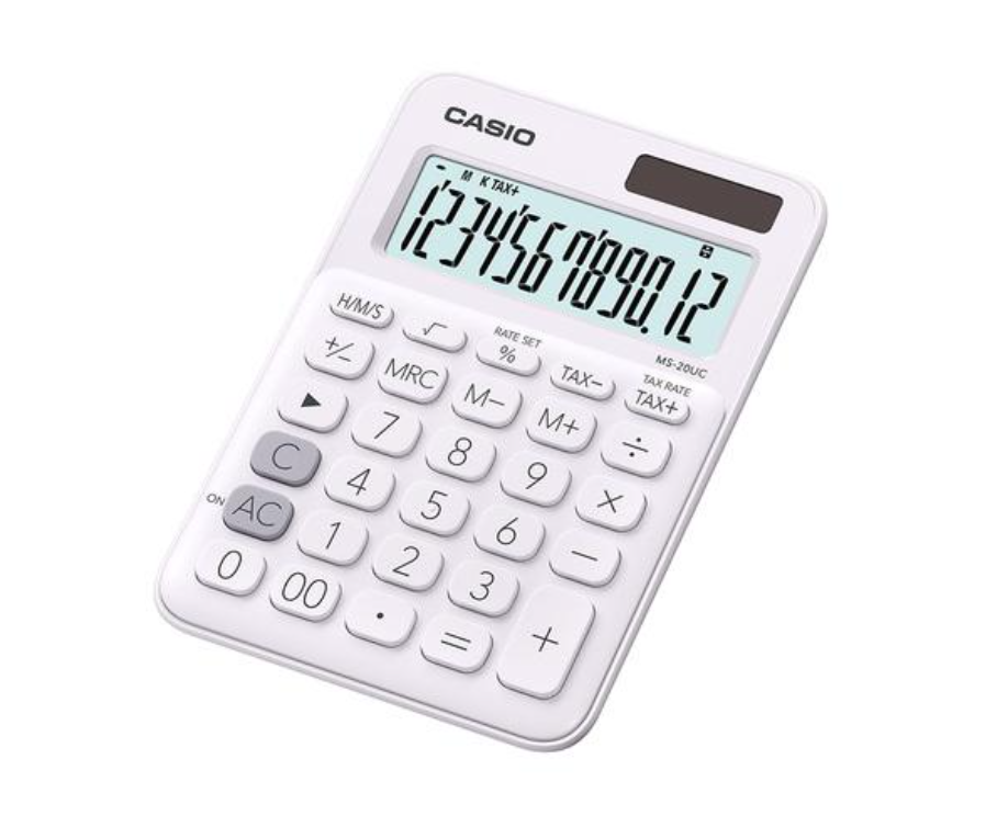 CALCULADORA CASIO DE ESCRITORIO COLOR BLANCO MS-20UC-WE - 1
