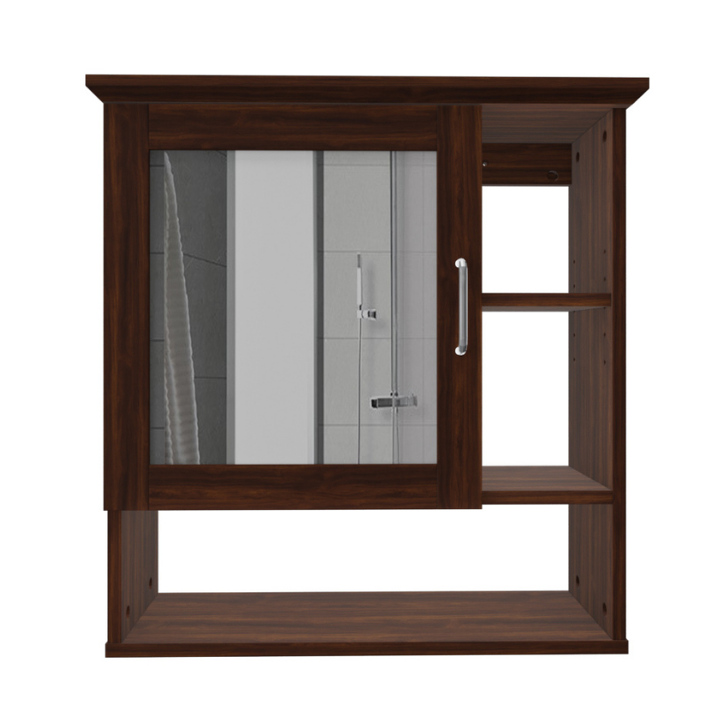 ORGANIZADOR DE BAÑO CON ESPEJO - MED BROWN - 3