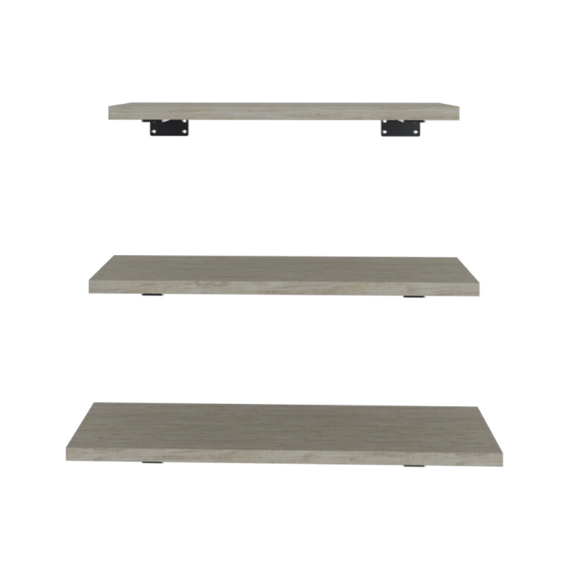 REPISAS FLOTANTES CON SOPORTE SET DE 3 - STOBUS PINE - 2